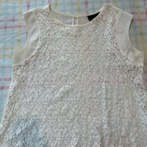 Cynthia Rowley Womens  Cream Floral Lace Top